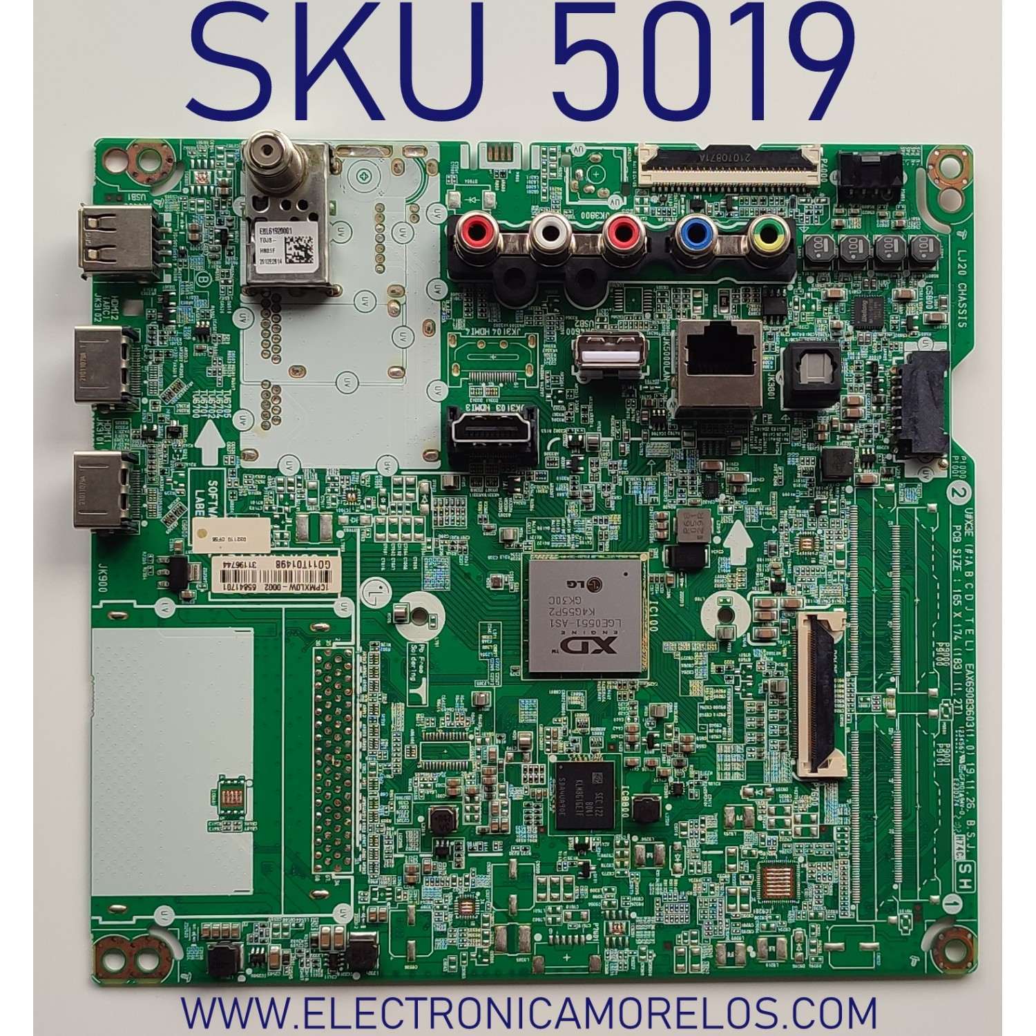 MAIN PARA TV LG / NUMERO DE PARTE EBU65841701 / 31196744 / EAX69083603(1.0) / 65841701 / PANEL NC500DQE-VHHXA / DISPLAY PT500GT02-2 / MODELO 50UN6955ZUF.BUSULJM / COMPATIBLES EBU65841704 / EBU65841702 / EBU65841703 / EBU65841709 / EBU65841714